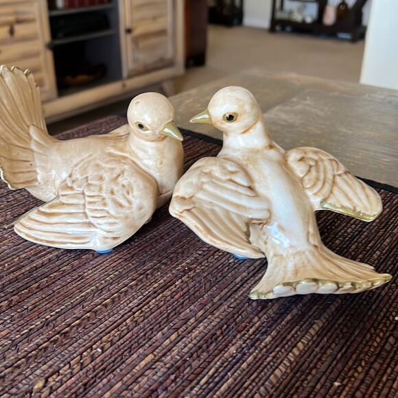 Ceramic Vintage turtle doves made in Japan - Picture 2 of 7